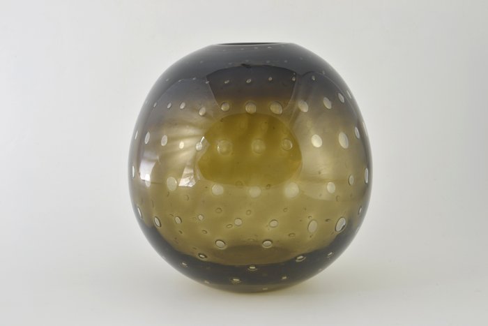 Glasfabriek Leerdam Floris Meydam - 花瓶 -  美甲花瓶-帶氣泡的球形花瓶  - 玻璃