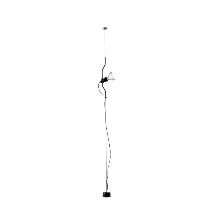 Flos - Achille Castiglioni - Lámpara de pie - paréntesis negro - Aluminio
