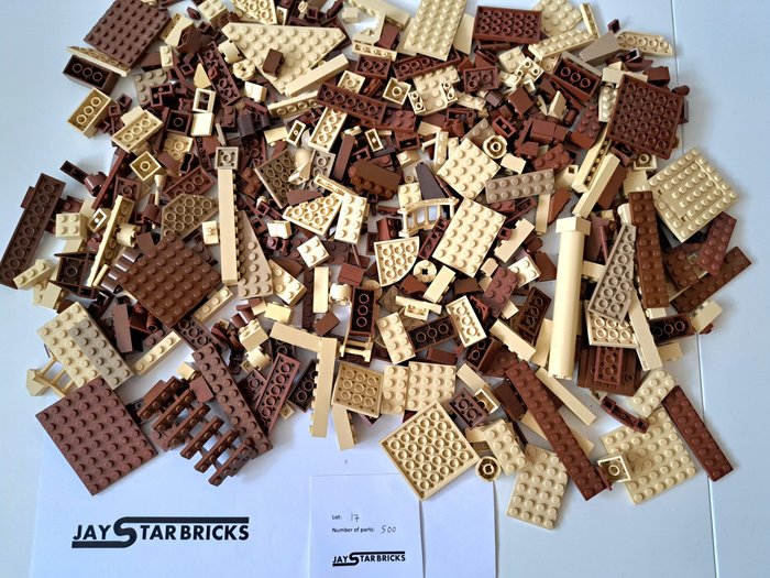 Lego - 500 stuks Lego stenen (Reddish Brown, Tan, Dark Tan)