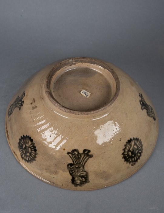 Tál - Large Bowl - Ladies and Chrysanthemum - Porcelán