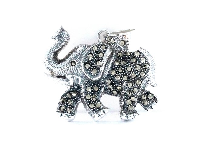 Kein Mindestpreis - Elephant - Anhänger - Silber 