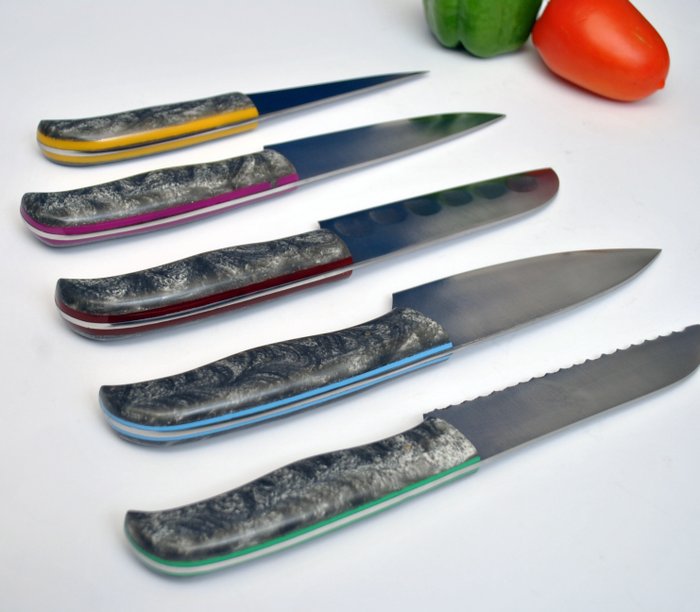 Cuțit bucătărie - Kitchen knife set - Rășină, oțel de înaltă calitate - America de Nord