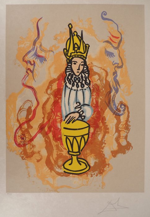 Salvador Dali (1904-1989) - Tarot : Prince des coupes