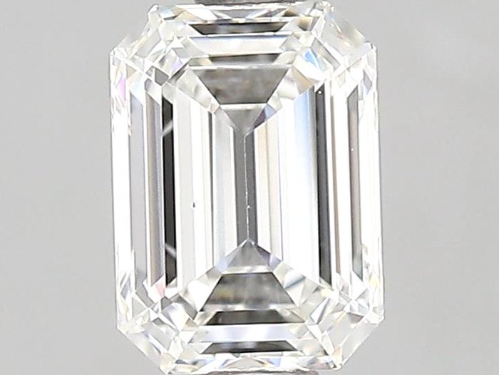 1 pcs 鑽石 - 0.90 ct - 祖母綠形 - I(極微黃、正面看為白色) - VVS2