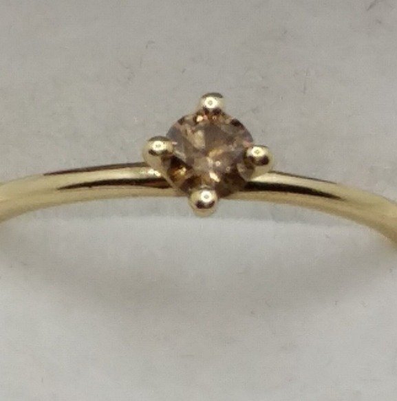 Gyűrű - Sárga arany -  0.19ct. Gyémánt 