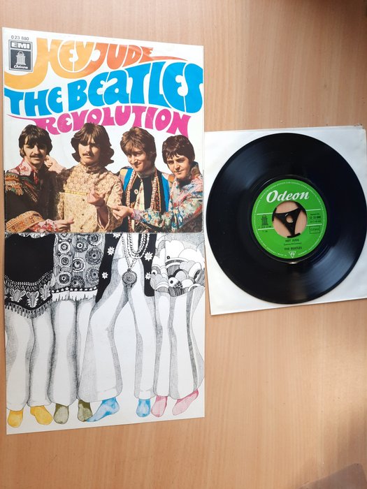 Beatles - Hey Jude - Promo FALKE-Strumpfcover - Single vinylplade - Salgsfremmende presning - 1968