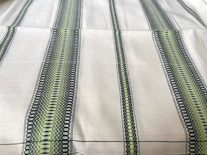 French household linen. Superb large rectangular TABLECLOTH. Hand woven. ST workshop. Ronan. - Tablecloth  - 264 cm - 154 cm