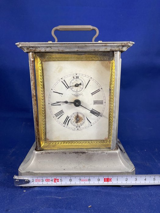 Table/desk clock - Alarm clock - Brass, Steel - 1920-1930