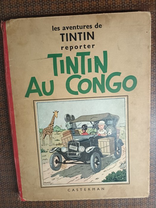 Tintin 1 - Tintin au Congo (A3 , premier tirage Casterman) - C - N&B - 1 Album - 1937