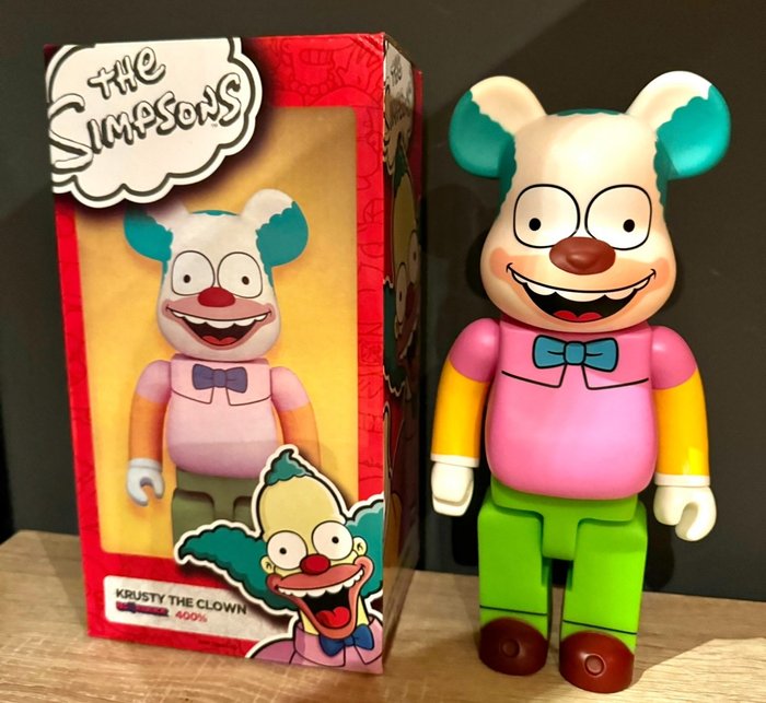 Bearbrick 400% Medicom Toy “Krusty The Clown” - Figura - CLORURO DE POLIVINILO