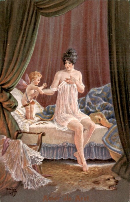 Allemagne - Arthur THIELE - Série 135 - Femme - Erotique - Carte postale (4) - 1910-1920