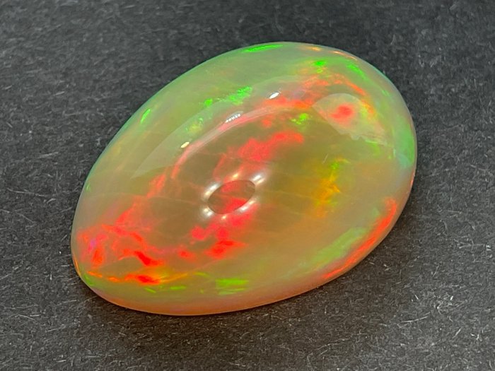 brunaktig orange + färgspel (Vivid) Kristall opal - 8.69 ct