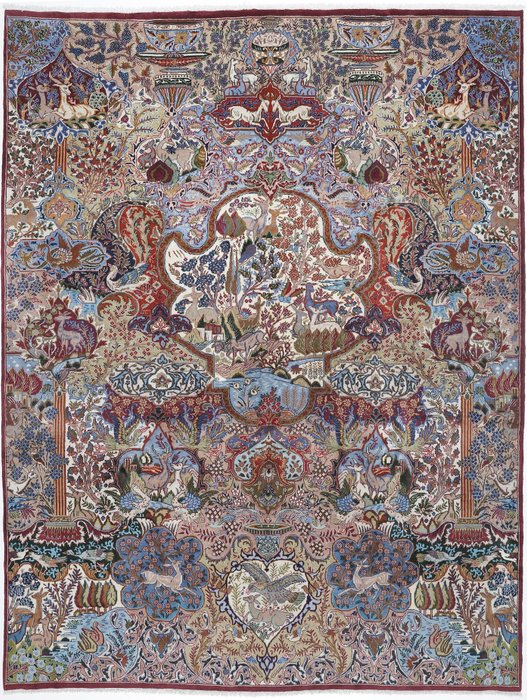 Original Kashmar Garden of Eden made of fine cork wool - Rug - 395 cm - 298 cm