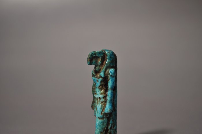 古埃及，後期 Faience 托特護身符 - 4.7 cm