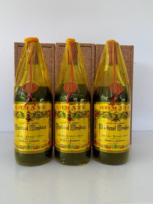 Sanchez Romate - Cardenal Mendoza  - b. Années 1970, Années 1980 - 70cl, 750ml - 3 bouteilles