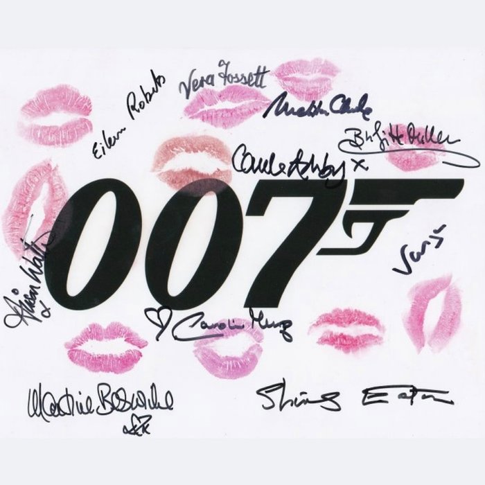 詹姆士·龐德 - Signed and Kissed by 10 Bond Girls!