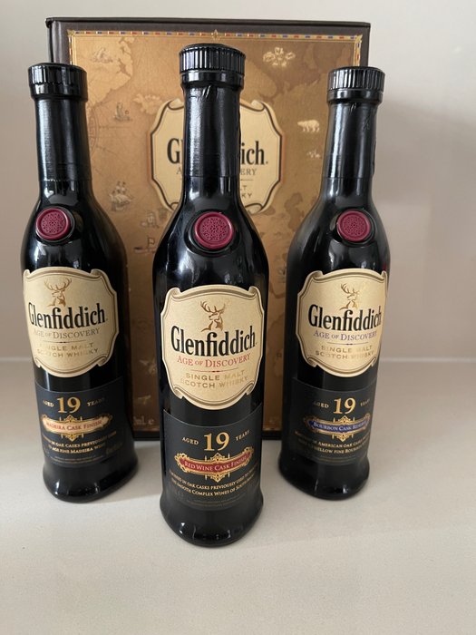 Glenfiddich 19 years old - Age Of Discovery Gift Pack - Original bottling  - 20cl - 3 bottles