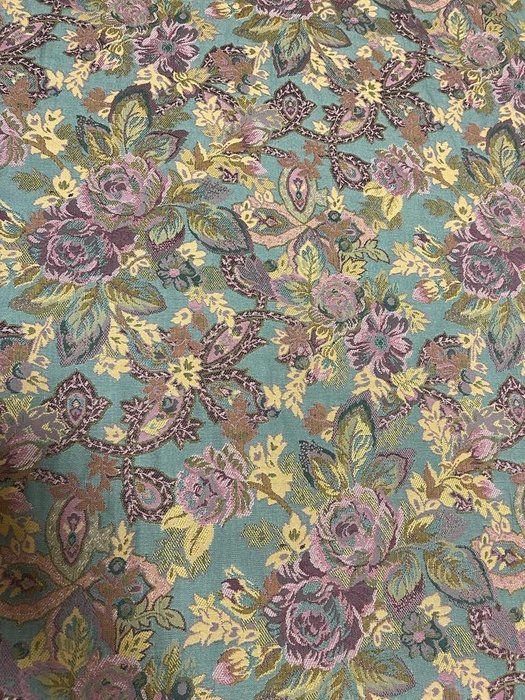 Wundervoller Damast-Blumenstoff – 630 cm x 145 cm - Stoff