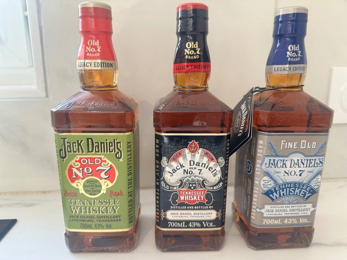 Jack Daniel's - Legacy Edition 1, 2 & 3  - 700ml - 3 bottles