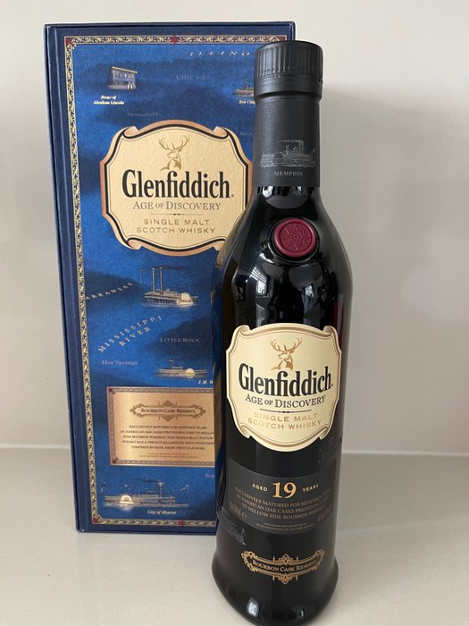 Glenfiddich 19 years old - Age of Discovery Bourbon Cask Reserve - Original bottling  - 70cl