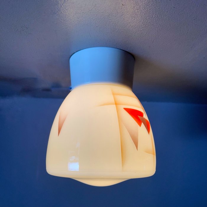 Niko - Függő lámpa - Bakelit, Opál üveg