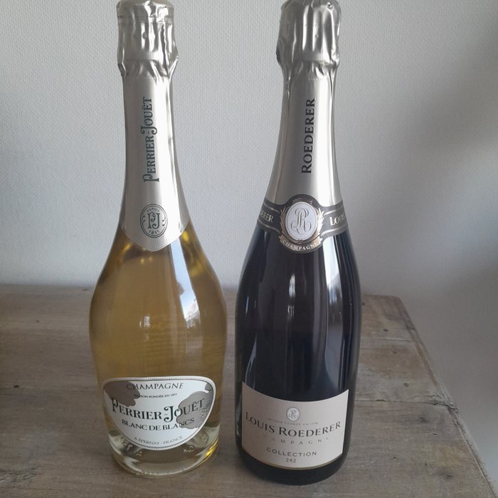 , Perrier-Jouët, Grand Brut & Louis Roederer 242 - Champagne - 2 Bottiglie (0,75 L)