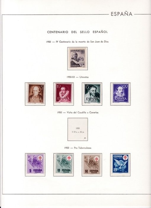 Spania 1950/1970 - Samling av frimerker og komplette serier