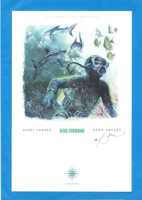 Follet, René - 10 Offset Print - Bob Morane - Le lagon aux requins - 2000