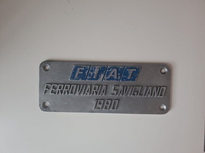 Fiat Ferroviaria Savigliano - 1980 - Plakette - Aluminium