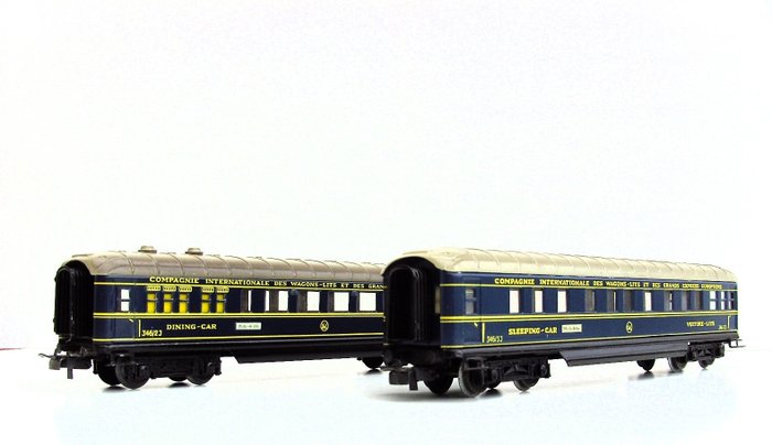 Märklin H0 - 346-2J.3/346-3J.6 - Carrozza passeggeri di modellini di treni (2) - Ristorante e vagoni letto - C.I.W.L.