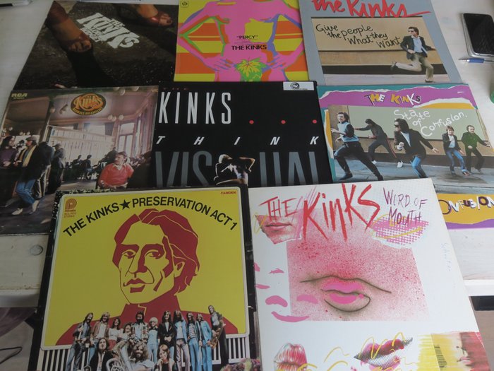 Kinks - Nice lot with 8 LP albums of The Kinks - Vinylplate singel - Ulike avtrykk (se beskrivelse) - 1973