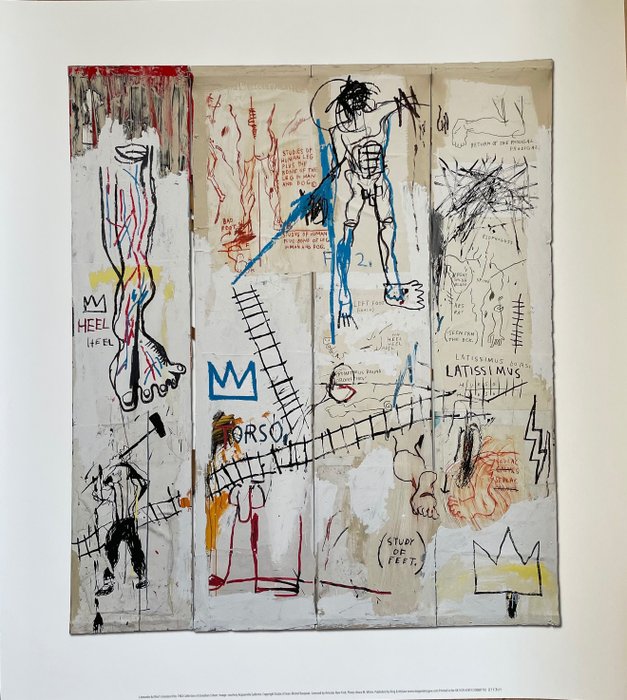 Jean-Michel Basquiat - after (1960-1988), Leonardo da Vinci’s Greates Hits, 1982, Copyright Estate of Jean Michel Basquiat,