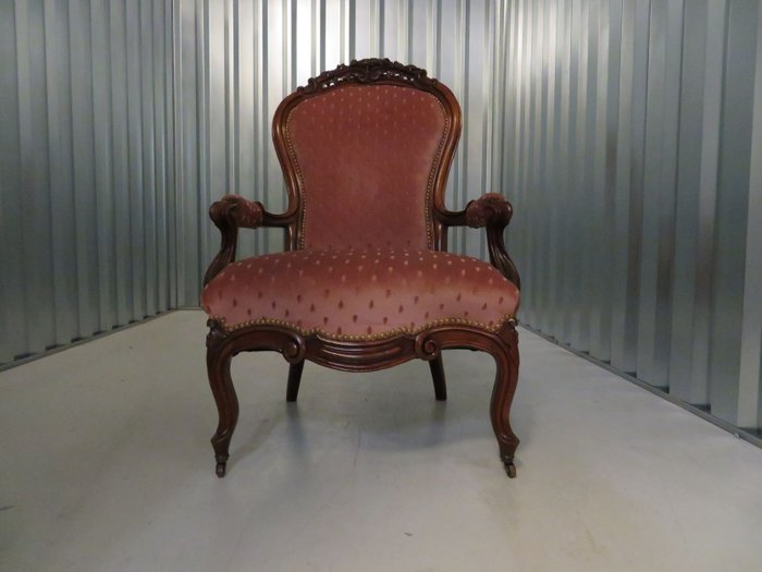 扶手椅 - 洛可可風格 - 木, 紡織品 - 20世紀上半葉