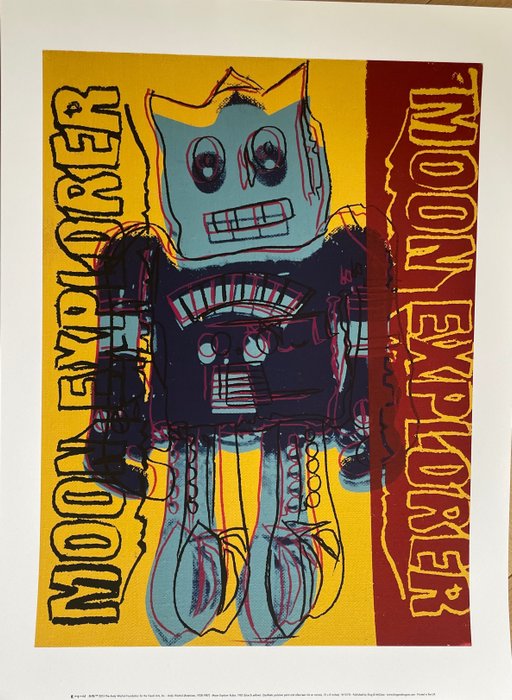 Andy Warhol (after) - (1928-1987), Moon Explorer Robot, 1983 (blue&yellow), Copyright 2013 The Andy Warhol Foundation for