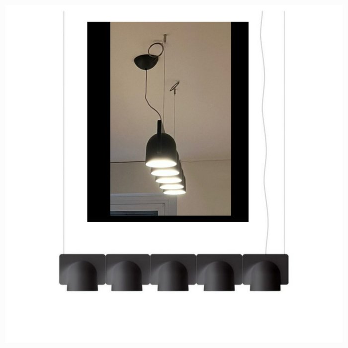Fontana Arte - Studio Klass - Lampă suspendată - Iglu 5 lumini - Polimer