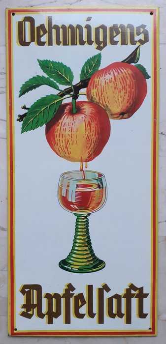 Oehmigens Apfelsaft - Plakette (1) - Eisen (Gusseisen/ Schmiedeeisen)