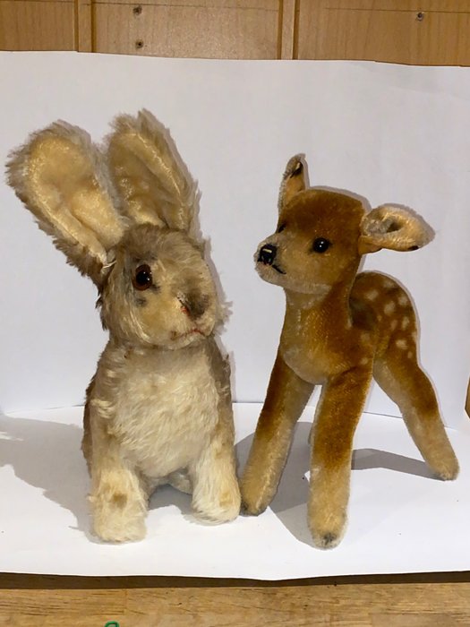 Steiff - Plyschleksak Bambi und Klopfer - 1970-1980 - Tyskland