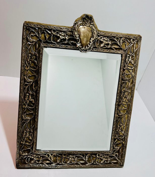 Oglindă de masă (1)  - Argint, Bumbac, Lemn, Sticlă
