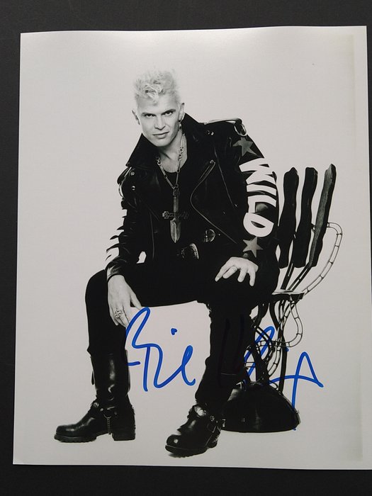 Billy Idol - Photograph signed whith COA