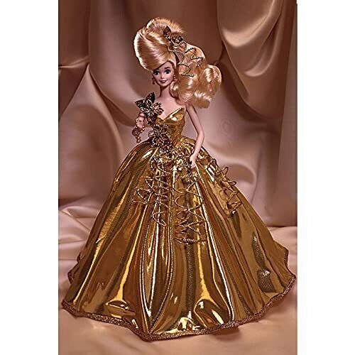 Mattel  - Barbiepop Gold Sensation -  Porcelain Barbie - 1993 - limited edition - V.S.