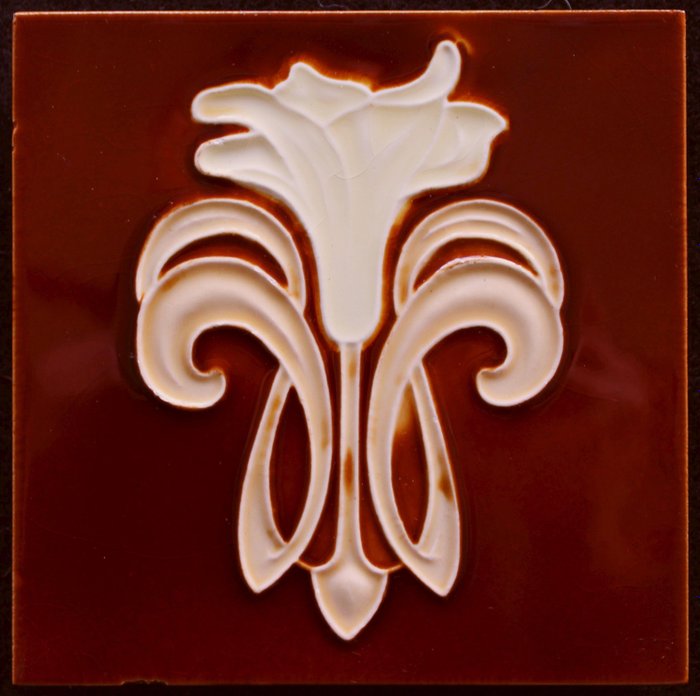Țiglă (1) - Manufactures Céramiques d'Hemixem Gilliot & Cie - Art Nouveau - 1900-1910 