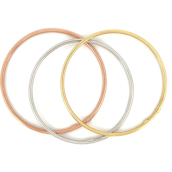 New Gold- 8.3 gr - 19-20 cm - 18 kt - Bracelet Or blanc, Or jaune, Or rose 