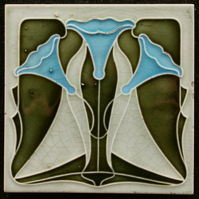 Azulejo (1) - Aktien-Gesellschaft Norddeutsche Steingutfabrik - Arte nova - 1900-1910 