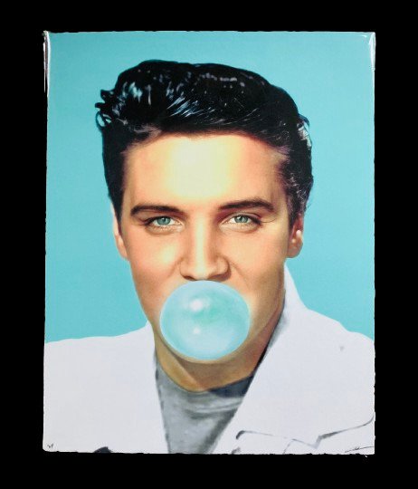 "Bubblelicious" - Artwork, Signed by Artist ( U.S.A ) - Elvis Presley