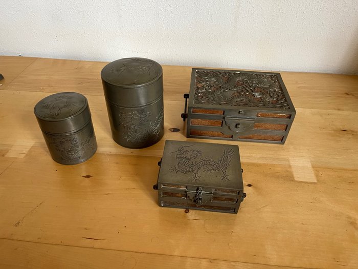 烟草盒 (4) - 锡、木头