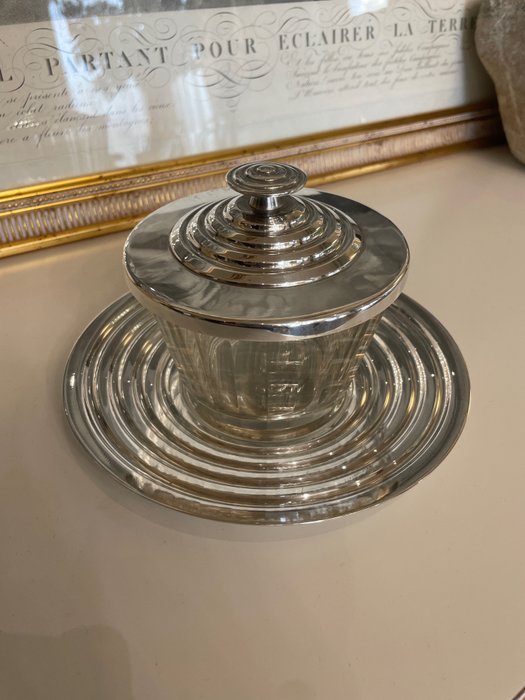 Christofle - 碗 (1) - 水晶, 玻璃, 鍍銀