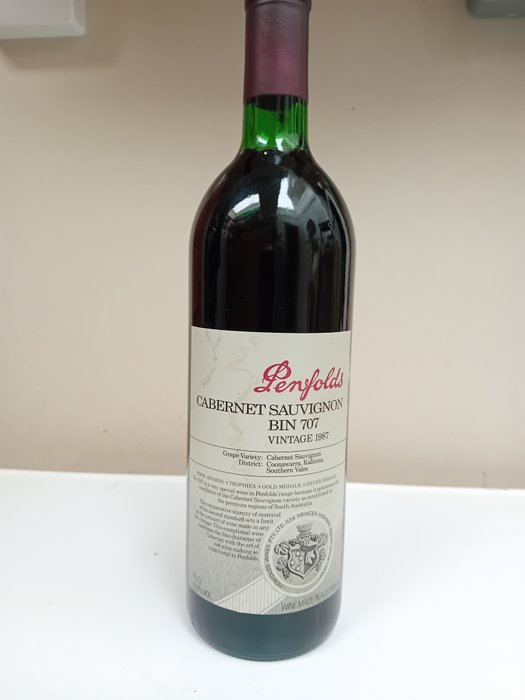 1987 Penfolds, Bin 707 Cabernet Sauvignon - Barossa Valley - 1 Flaske (0,75Â l)