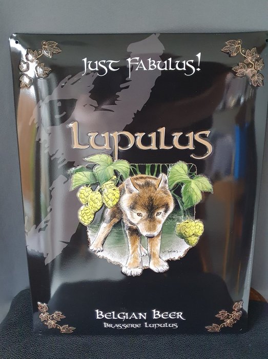 LUPULUS - Belgisch Bier - Gouvy - 標誌 (1) - 廣告看板 - 漆, 金屬