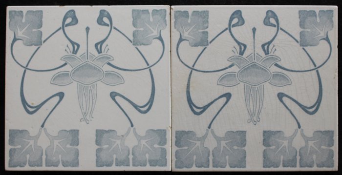 Azulejo (2) - De Dyle, Wijgmaal - Arte nova - 1910-1920 