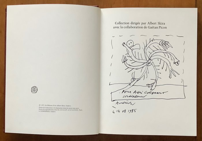 Signed; Pierre Alechinsky - Alechinsky, Roue Libre [with original drawing] - 1971